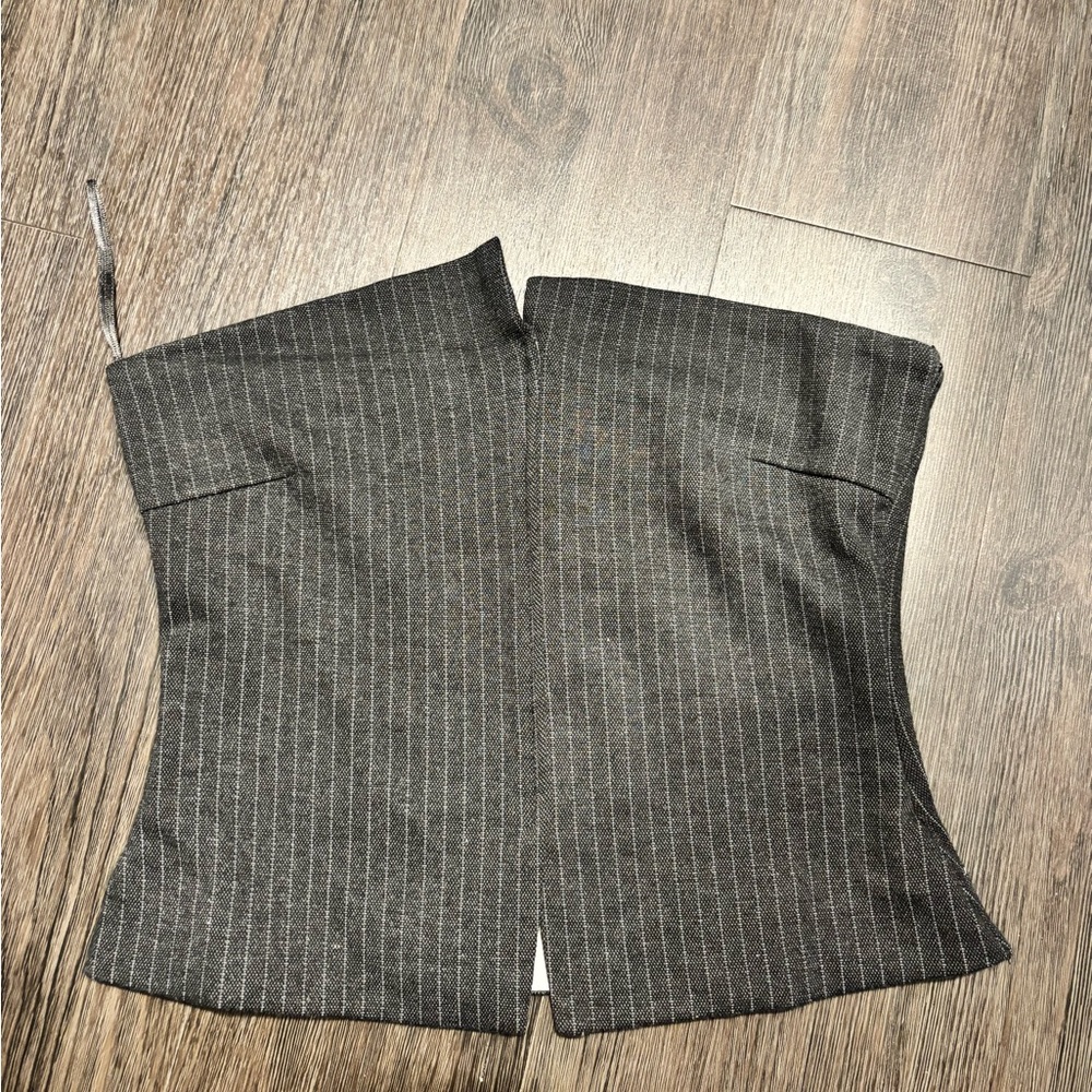 Zara Pinstripe Corset Top
